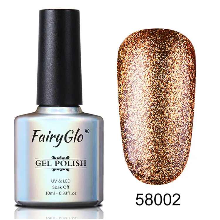 58002 FairyGlo 10 мл Блеск УФ-гель для ногтей Platinum лак замачиваемый Супер Блеск Мерцающий Гель-лак для маникюра DIY ногтей художественный Гель-лак для ногтей - Цвет: 58002