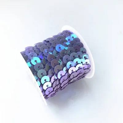ab purple 6 мм Свободные круглые плоские блестки лазерные Позолоченные блестки для рукоделий швейная ткань аксессуары сумки отделка с блестками 5 ярдов - Цвет: ab purple