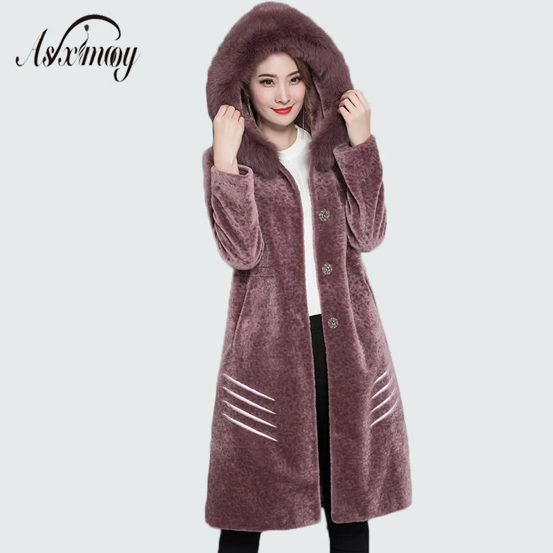 5XL плюс Размеры пальто из искусственного меха с капюшоном Для женщин Элегантный
