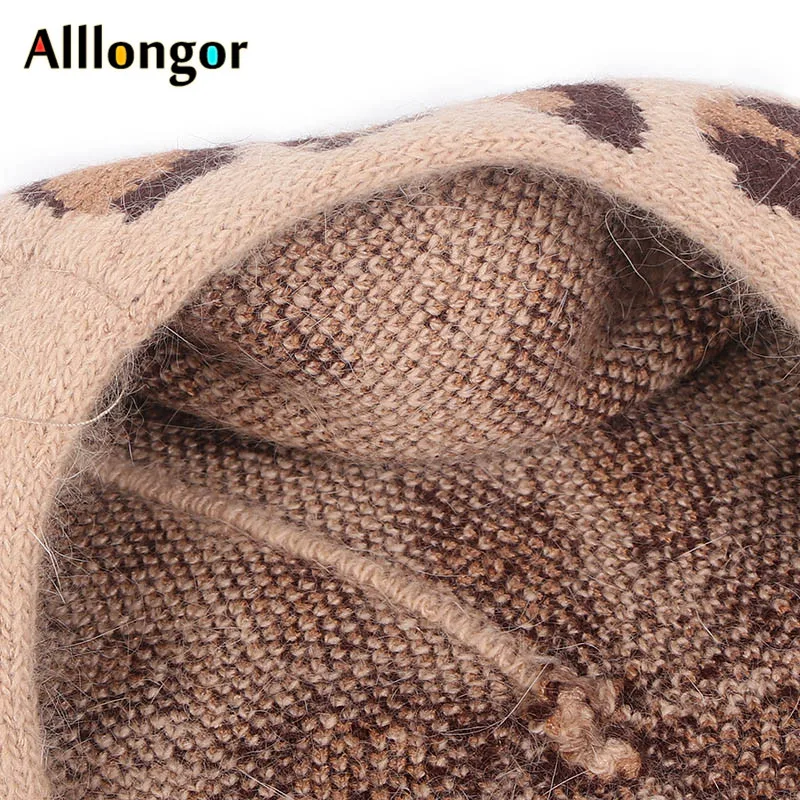 Высококачественная Новинка 2020 зимняя шапка берет с леопардовым принтом женская