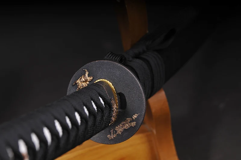 Японский самурайский меч отполированные катана закаленные в масле T10 сталь