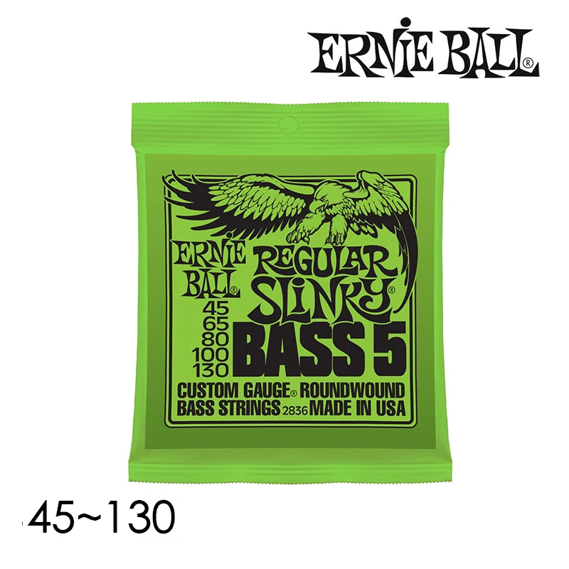 Оригинальные резные басовые струны Ernie Ball 2831/2833/2834 Hybrid Slinky с круглыми ранами [для 5