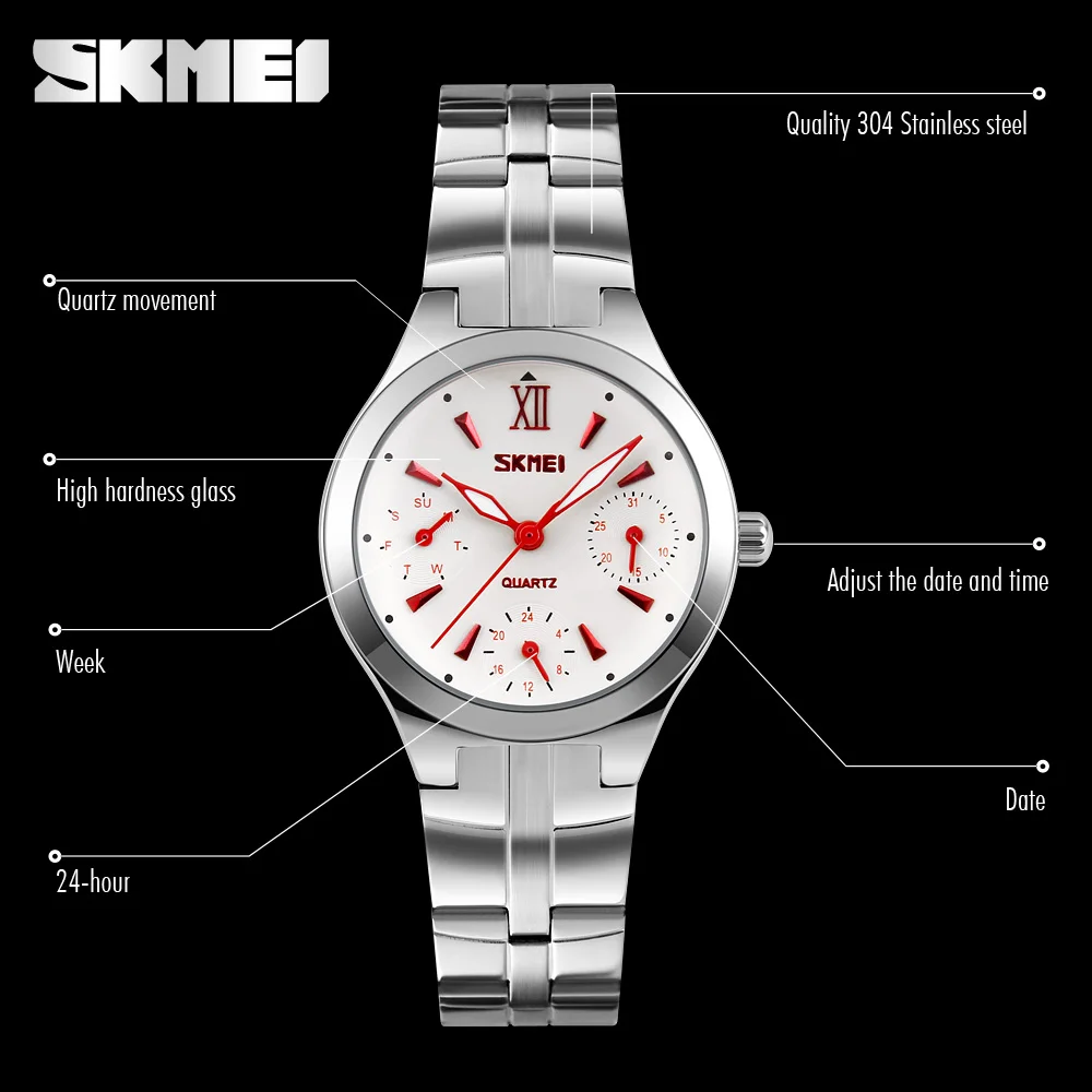 Relogio Feminino женские Аналоговый кварцевый Циферблат часы цифровые полностью