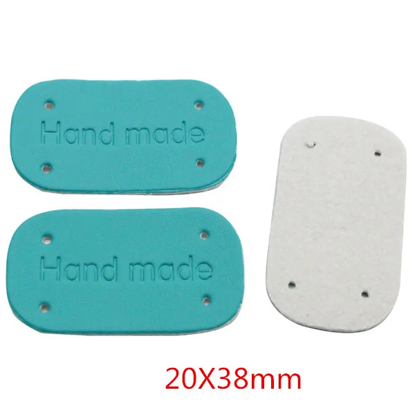 Color3Lake green6pcs Случайные Смешанные стили кожаные украшения этикетки/вмятие одежды знак аппликации ручной работы diy аксессуары 6 шт/12 шт L0803 - Цвет: Color3Lake green6pcs