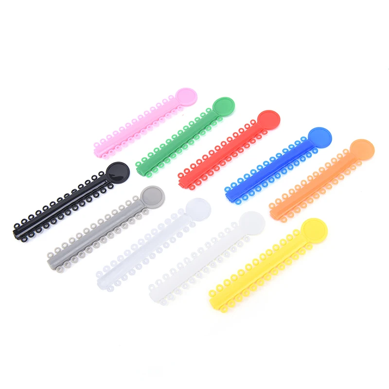 Ортодонтические пластмассовые ремешки для ухода за зубами 40 цветов|Отбеливание