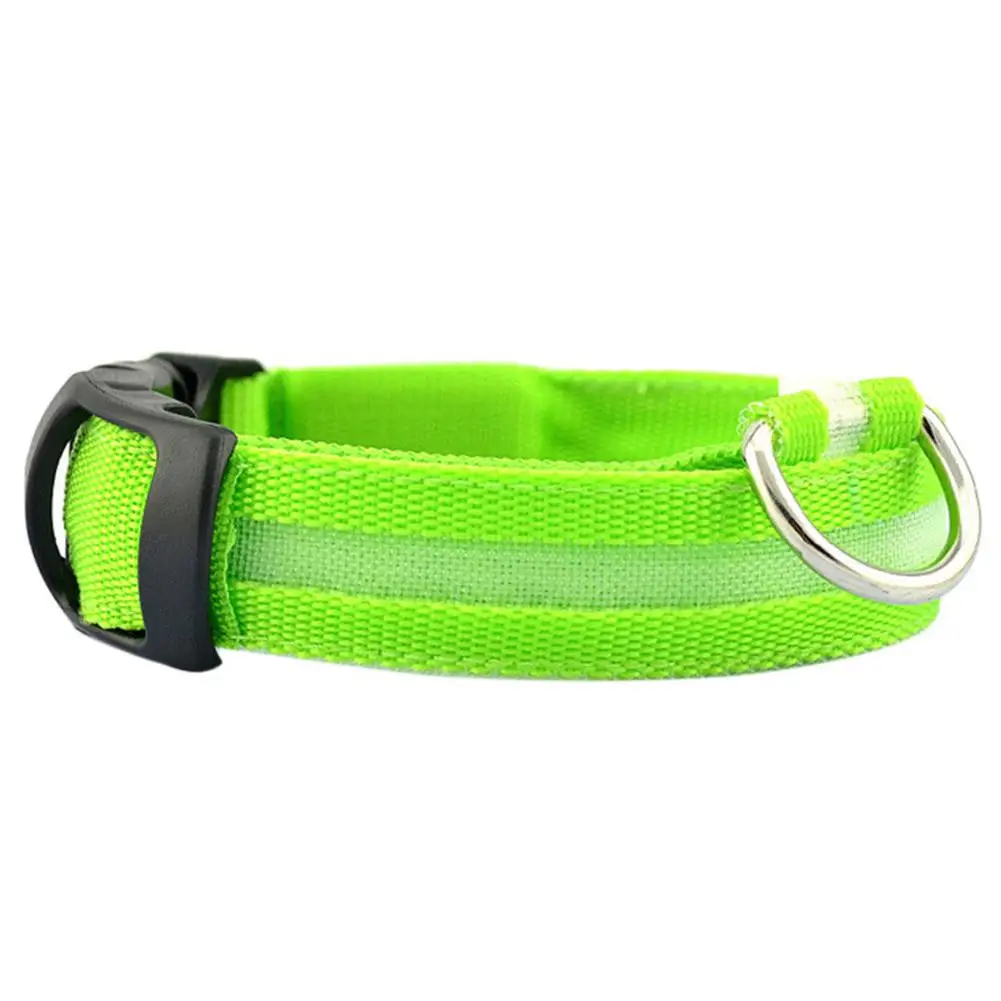 LED Pet Cat Dog Collar Night Safety Luminous Necklaces For Outdoor Walking