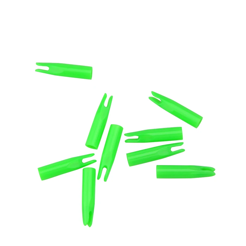 green 30 шт., для стрельбы из лука, пластиковая стрела, НОК, стрела, хвост, НОК, булавка, для охоты, для od6мм, дерево, бамбук, стрела, вал, охотничий аксессуар - Цвет: green