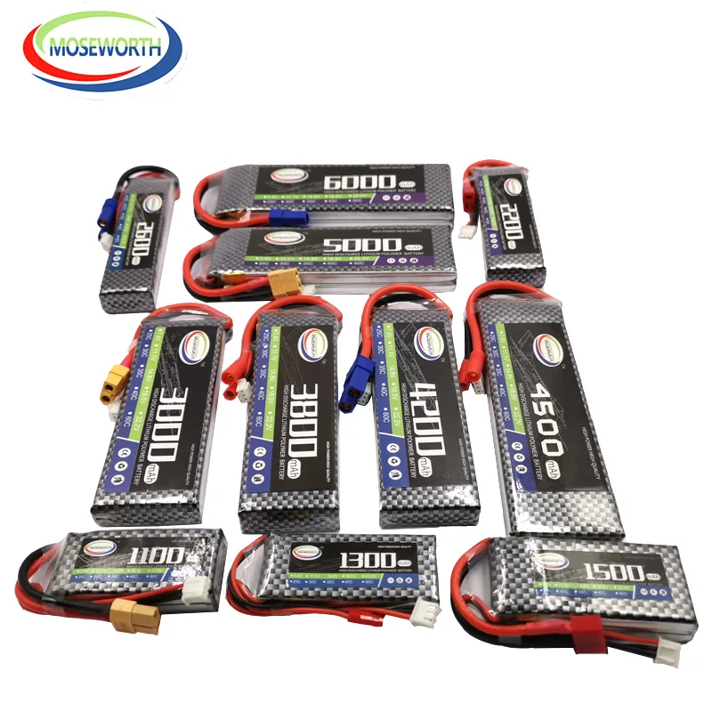 2S 7 4 V RC игрушка LiPo батарея 1500 2200 2800 3500 4200 5200 6000mAh 30C 40C 60C для радиоуправляемый