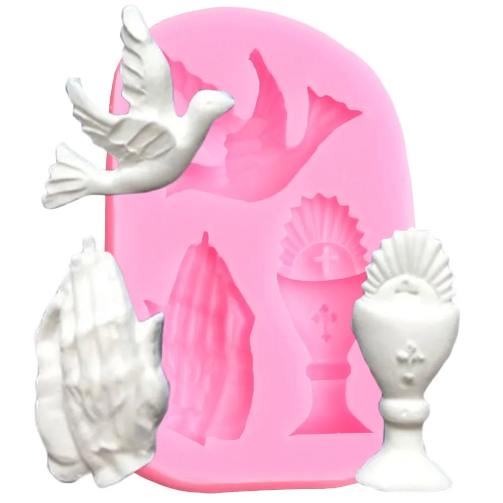Ручная форма для помадки в виде голубей силиконовая шоколада инструмент