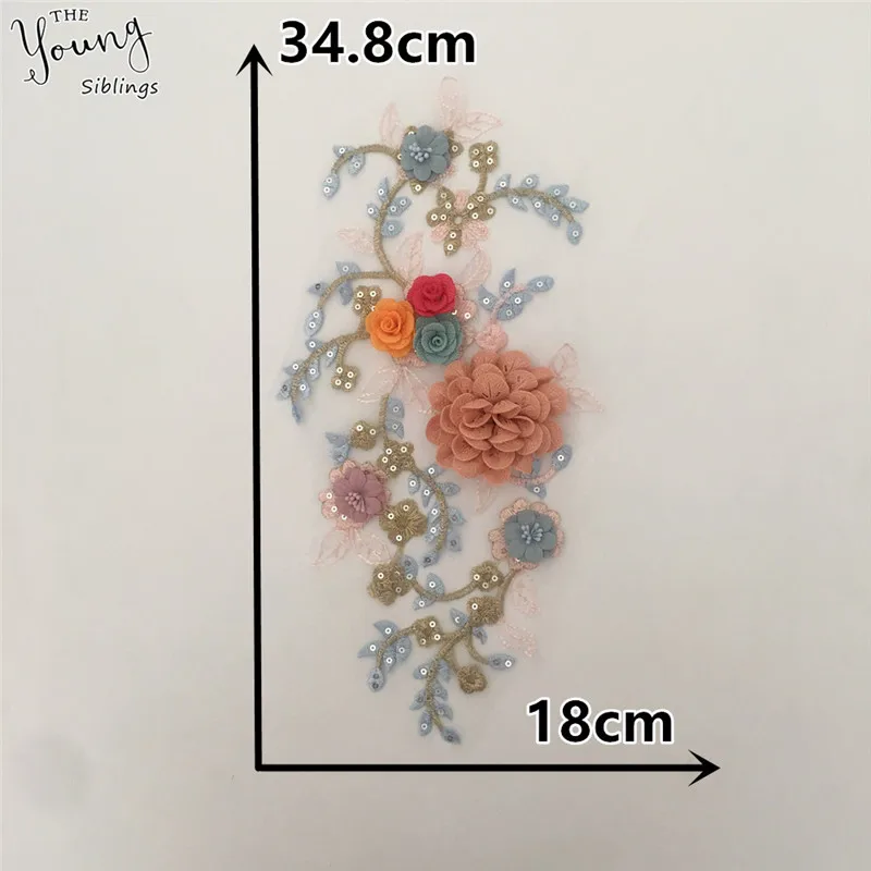 Аппликация с 3D вышивкой модный кружевной воротник отделка сделай сам ткань для