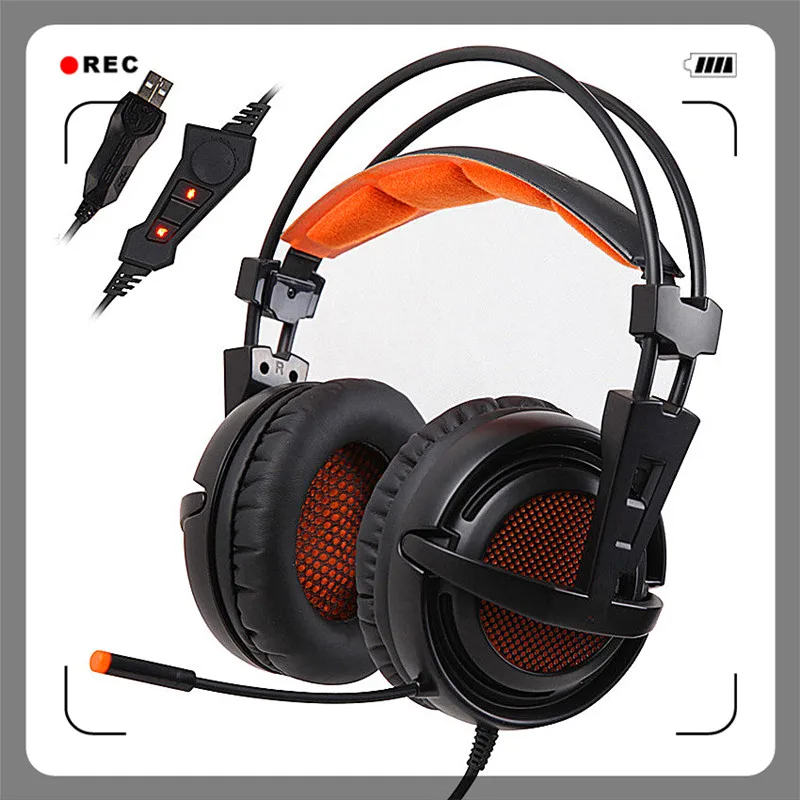 Игровая гарнитура casque 7 1 Surround Stereo USB игровая с микрофоном дышащая светодиодная