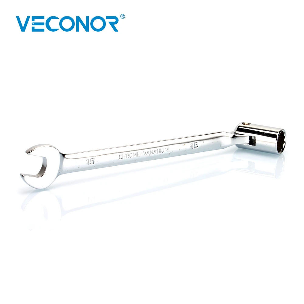 15 мм метрики поворотная головка комбинированный разъем гаечный ключ хром