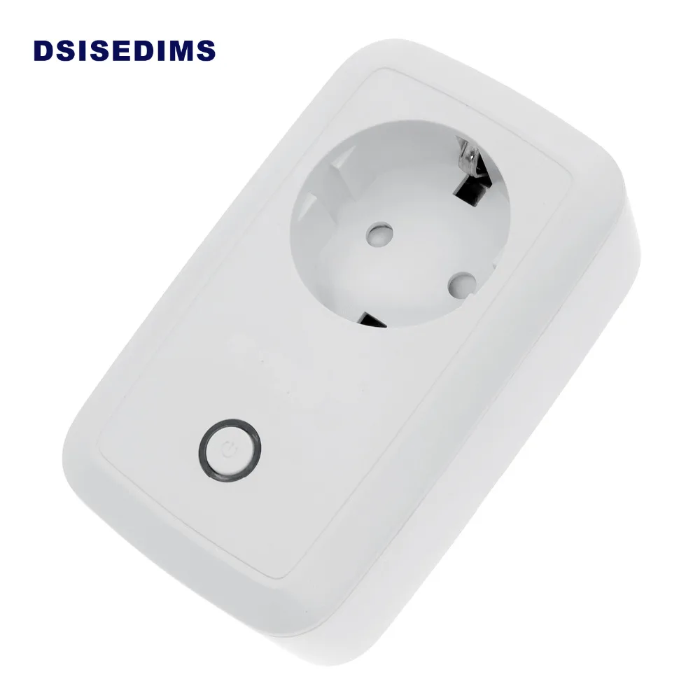 Умная штепсельная розетка DSISEDIMS стандарт ЕС Великобритании США белая Wi Fi
