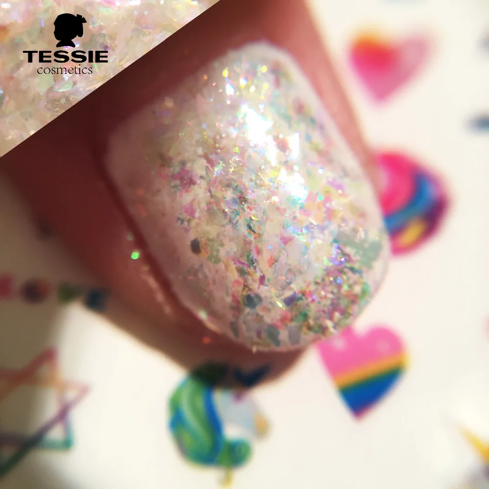 Мульти хлопья Единорог голографическая пигмента голографические хром ногтей