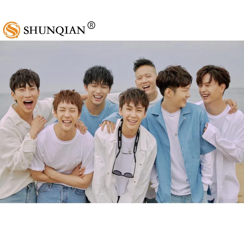 Высококачественный атласный постер с принтом BTOB в Корейском стиле модный