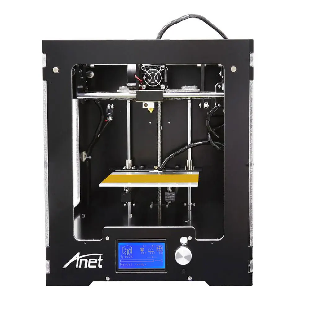 Новый обновленный закрытый металлический 3D принтер Anet A3S с многоцветной печатью