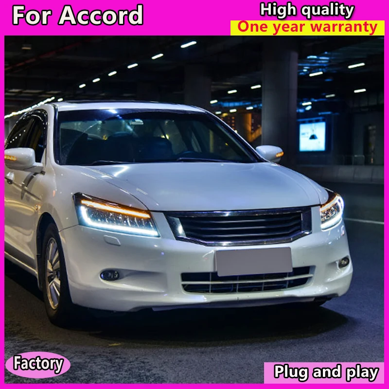Автостайлинг автомобильная фара для Honda Accord 8th светодиодный ные фары 2008 2013
