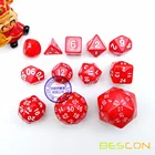 BESCON набор многогранных кубиков 12 шт., набор костей для ролевых игр с 60 боками, набор костей для ролевых игр Red D3 D4 D6 D8 D10 D % D12 D20 D24 D30 D50 D60