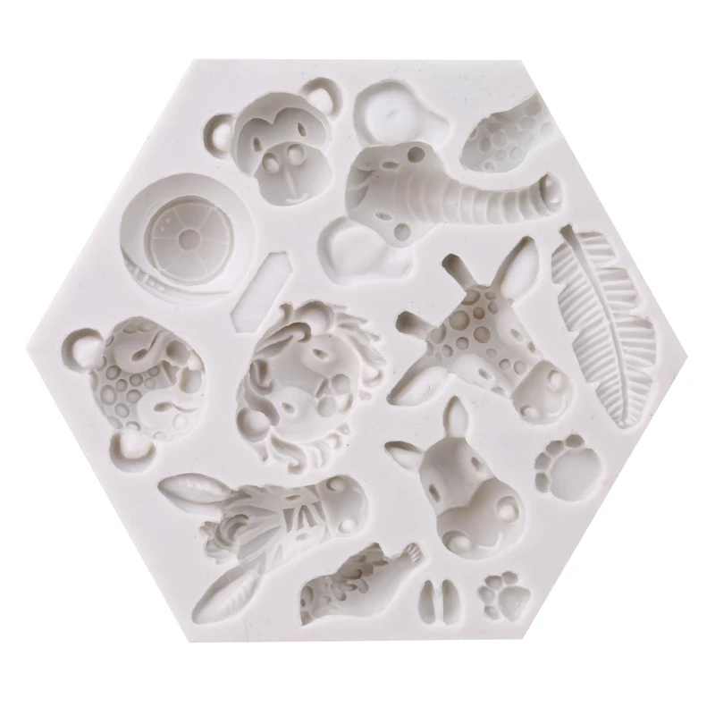 1PC 3D Forest Animal Mould Silicone Molds Woodland Cake Decorative Mold Tools Decorating Fondant | Дом и сад