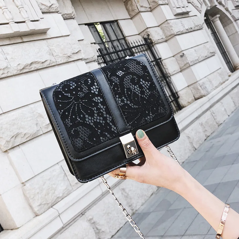 Loshaka мини сумка 2018 зима Новый Harajuku Замок Маленький дизайнерский ретро цепь через