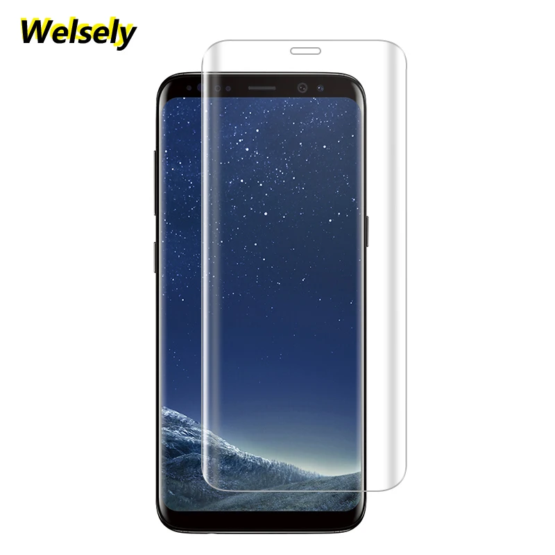 Для Samsung Galaxy S8 Plus 3D изогнутая поверхность Полное покрытие экрана прозрачное