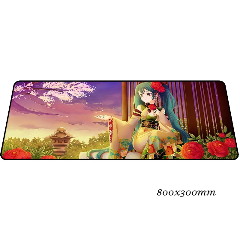 design 5 Хацунэ Мику коврик для мыши 800x300x2 мм милый игровой коврик для мыши большой геймерский коврик аниме компьютерный стол padmouse коврики для игровой клавиатуры - Цвет: design 5