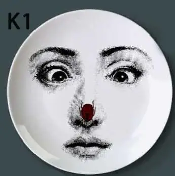 Дизайн Италия rosenthal Piero fornasetti тарелки декоративная тарелка на стену винтажное искусство 8 дюймов настенная подвесная тарелка Decoracao Para Casa - Цвет: A