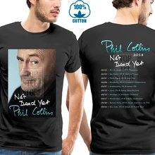 Черная футболка для мужчин Phil Collins Not Dead Yet Tour 2018 Размеры S 4Xl|t