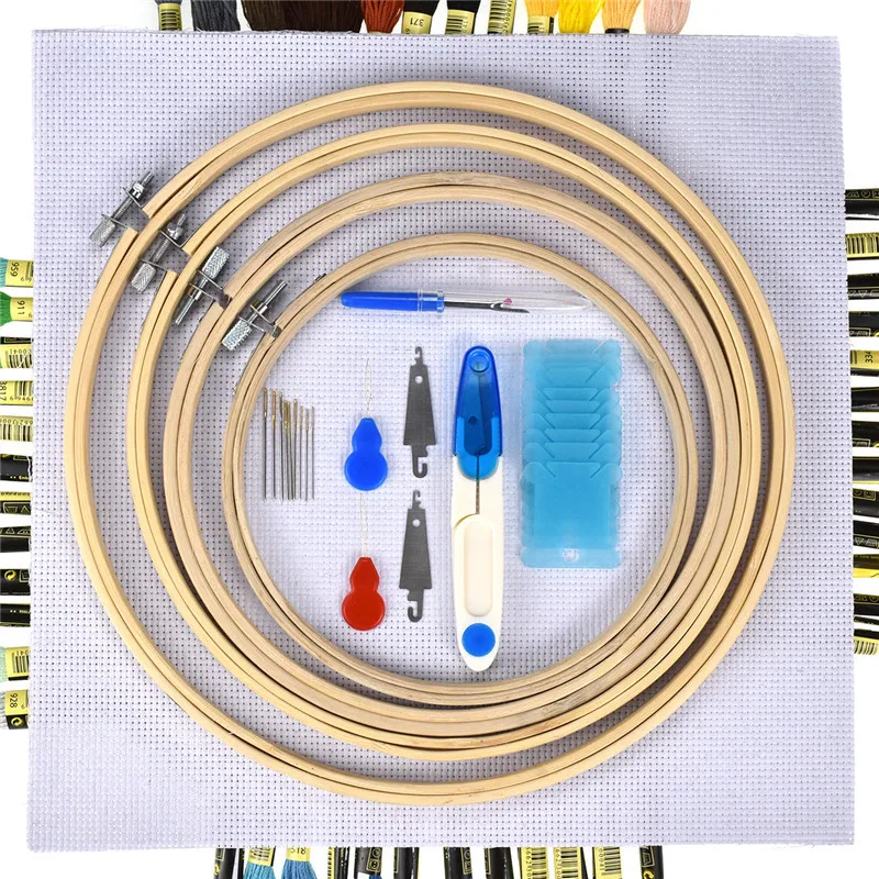 5 шт. бамбуковые обручи для вышивки крестиком 50 нитки вышивания Швейные