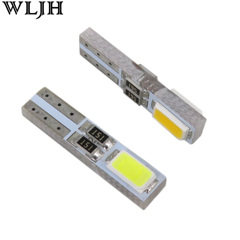 WLJH 20x Автомобильный светодиодный T5 W3W 5730 SMD клиновидная лампа 37 73 74 12