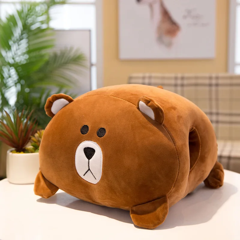 brown bear Зима Мультфильм Рука теплая плюшевая игрушка кукла карманник Подушка теплая рука офис гостиная спальня теплый удобный подарок для детей - Цвет: brown bear