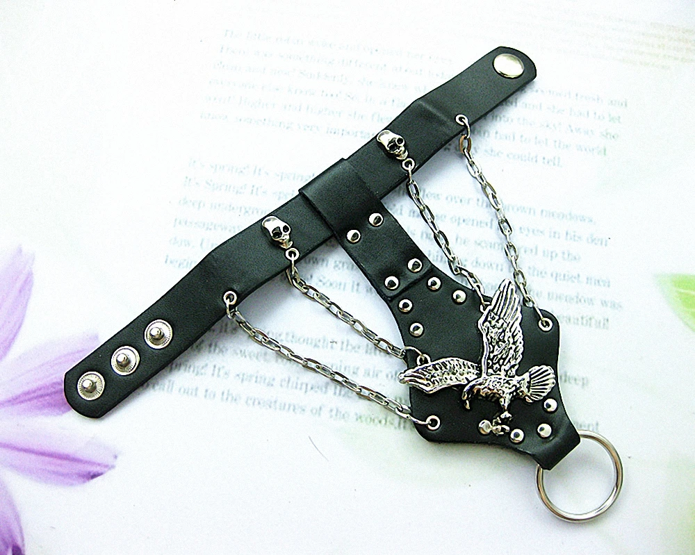 Дизайнерский браслет велосипедная цепь Новые рок и роал кожаные браслеты с