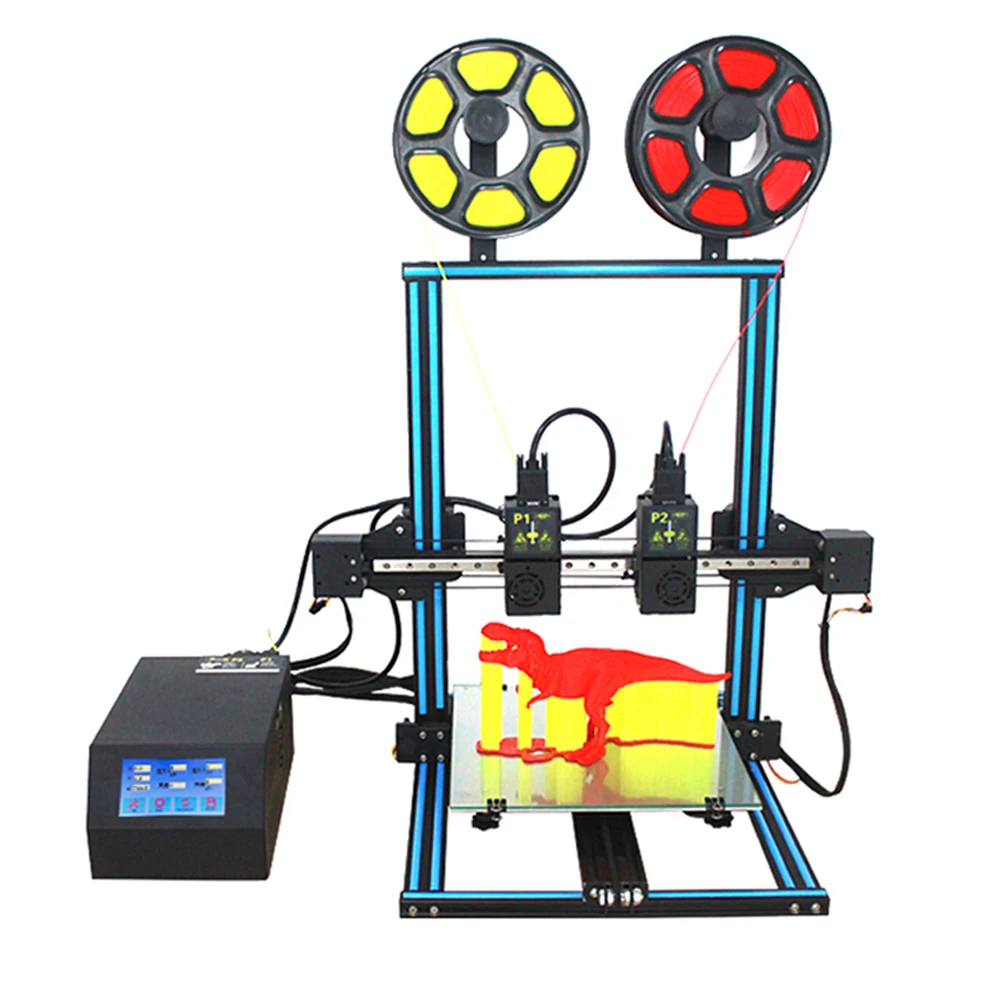 TL-D3 Impresora 3D двухцветный 3d принтер с двумя насадками 300*300*400 мм линейный рельс цифровая 3D печать 4,3 дюймов сенсорный экран