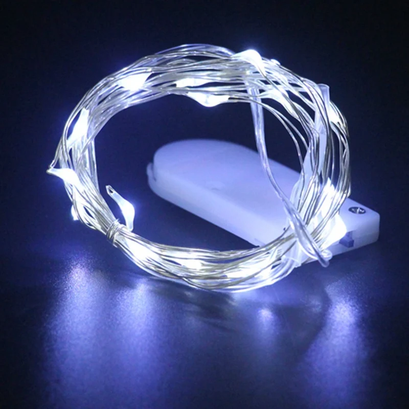 2 м 20LED медная проволока сказочные гирлянды CR2032 батарея работает с переключатель