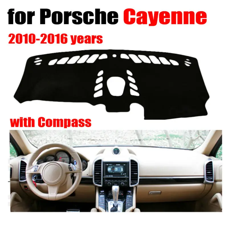 

RKAC Car dashboard cover mat for Porsche Cayenne with Compass 2010-2016 Left hand drive dashmat pad dash covers auto accessories