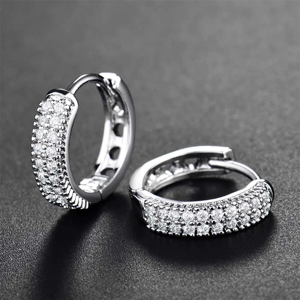 Женские серьги-кольца MOLIAM модные роскошные серьги с блестящим кристаллом