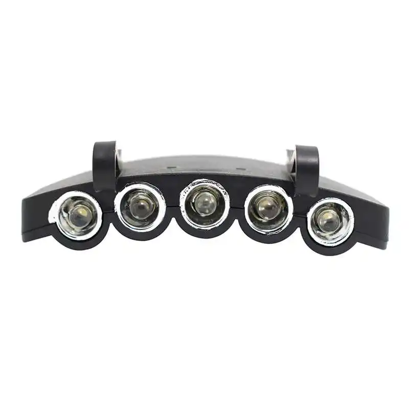 Лоб 5 светодиодные фары фонарик на кепку яркий налобный Кепки шапка клип свет