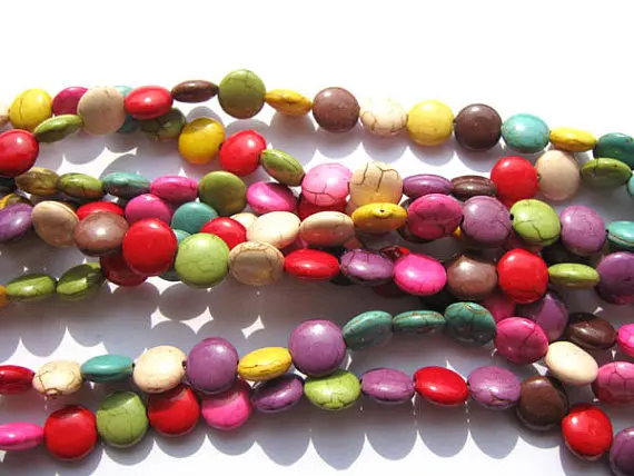

high quality turquoise beads skeleton skull coin disc assortment jewelry beads 10mm 8strands 16inch/per