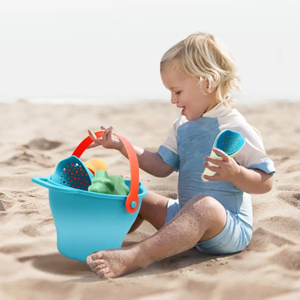 14 шт. разные цвета дети песчаный пляж игрушки замок ведро лопата грабли воды