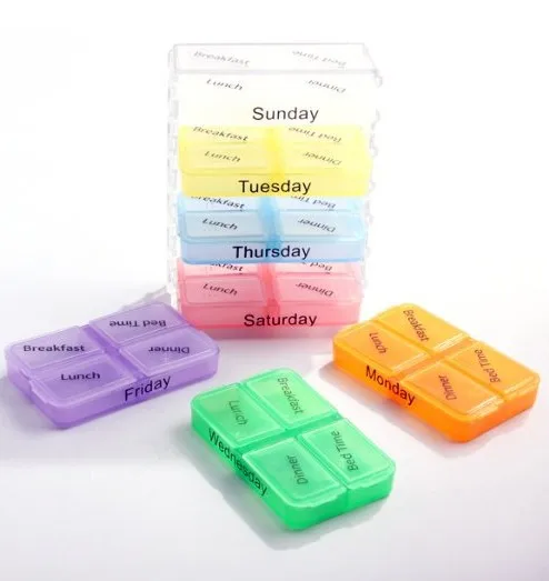 New 2015 A set of Tablet Pill Boxes Holder Weekly Medicine Storage Container | Красота и здоровье