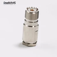 1pc new uhf female jack connector with for rg8rg213lmr400 straight nickelplated wholesale