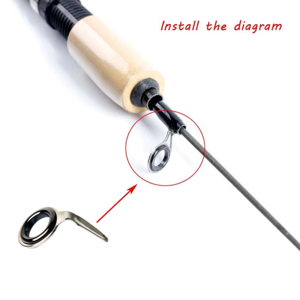 Anmuka 8pcs 8 Size Fishing Rod Guide Tip Top Ring Circle Pole Repair Kit Set | Спорт и развлечения