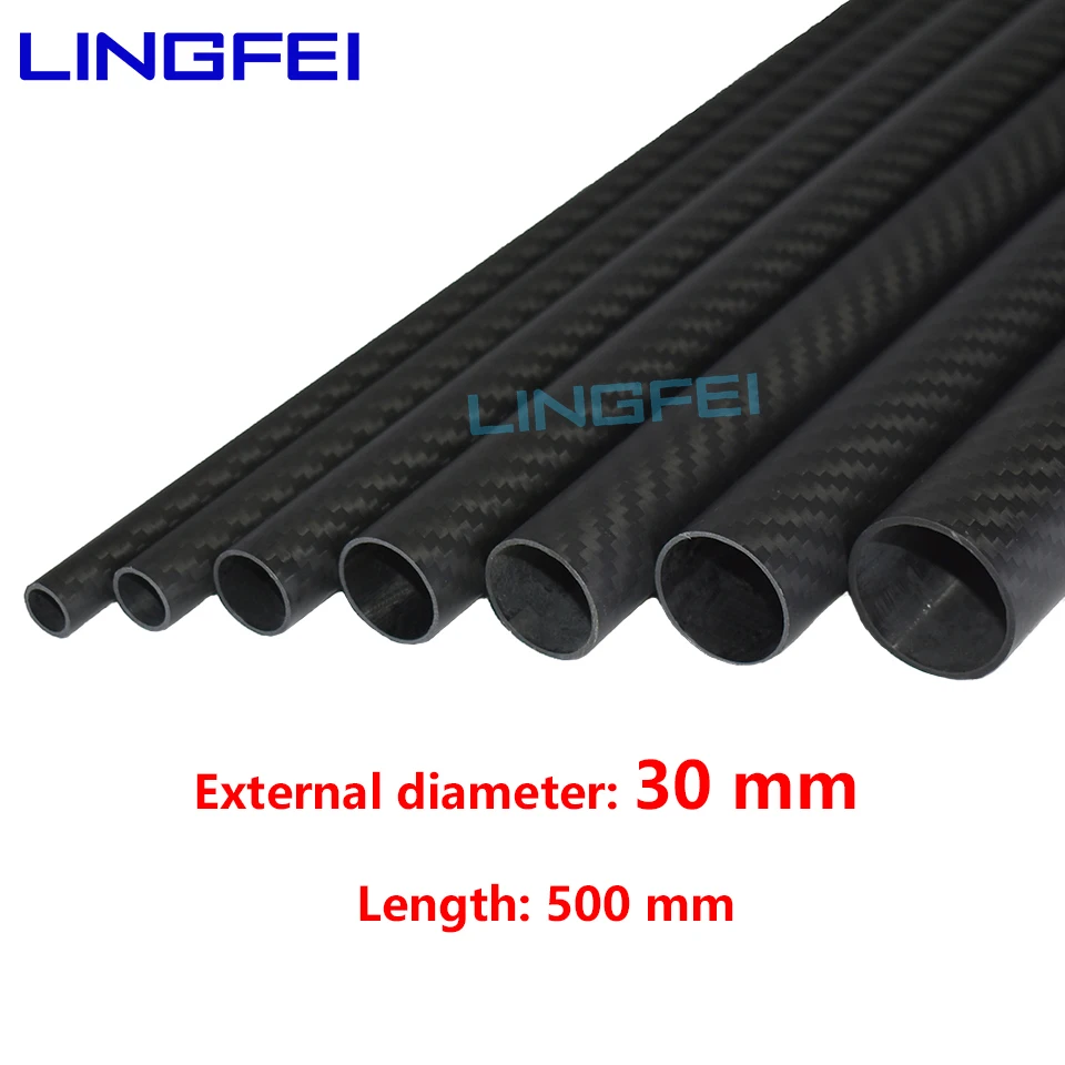 Труба из углеродного волокна 3K 30 мм для беспилотного летательного аппарата, самодельная рамка, шасси, комплект для беспилотного летательного аппарата с дистанционным управлением