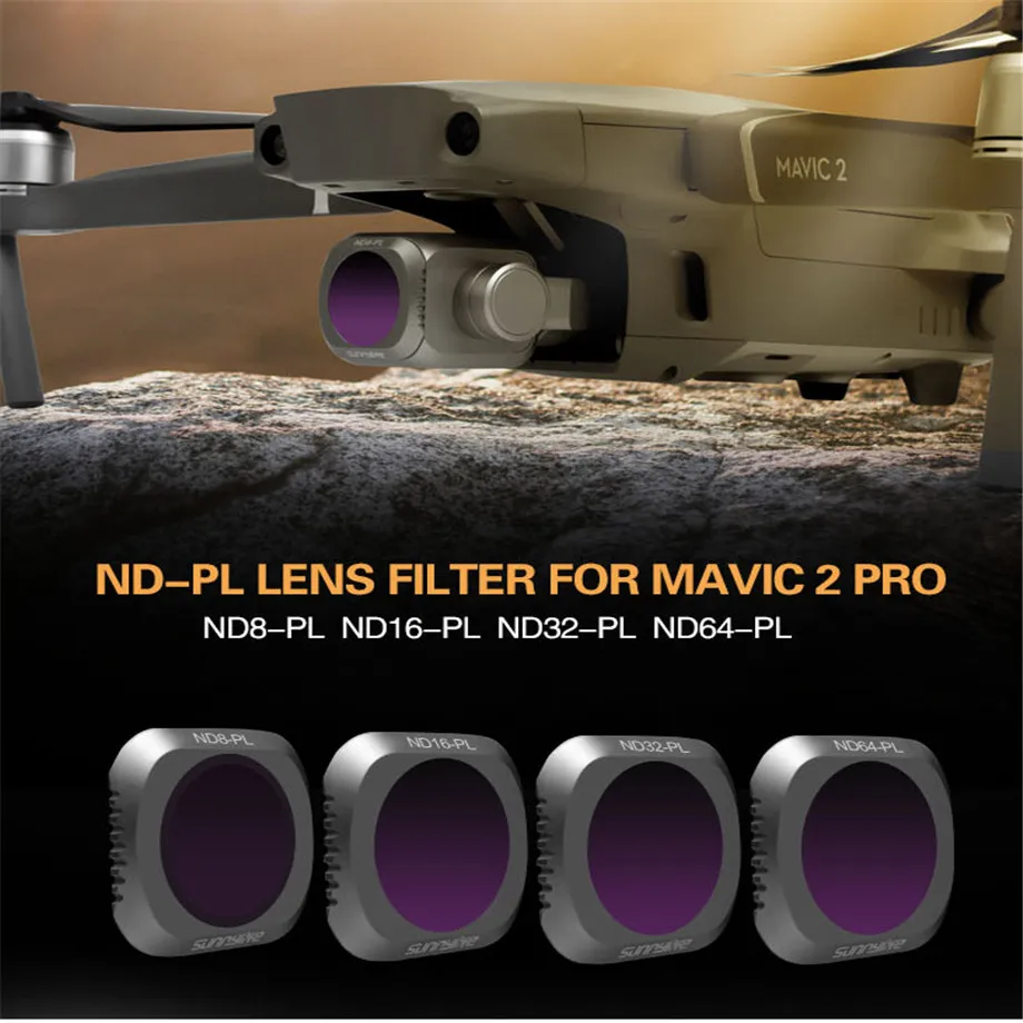 for Pro 4pcs ND-PL фильтр для объектива 4 шт. Mavic 2 Pro с переменным фокусным расстоянием Камера Комплект фильтров для объектива ND8/16/32/64-PL Комплект фильтров для Mavic 2 Pro зума на аксессуар - Цвет: for Pro 4pcs