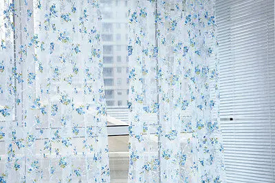 Новый Тюльпан Цветочный Тюль дверь окна Шторы чистой Пелерина панельные шарфы