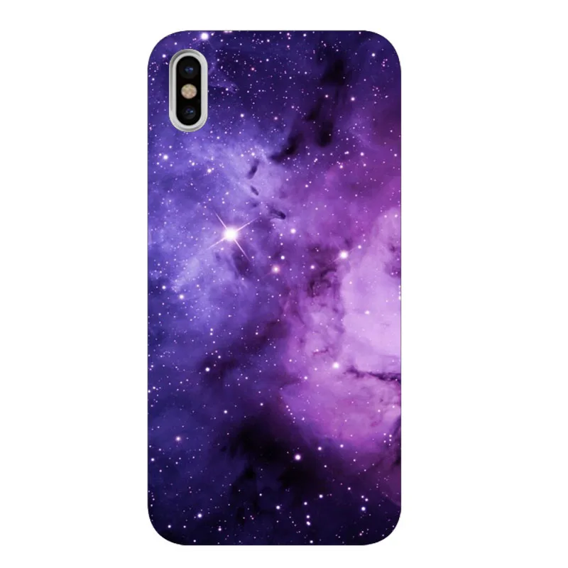 Interstellar фиолетовый Космическая Звезда окрашенный телефон Мягкий чехол для iPhone 8 7 6