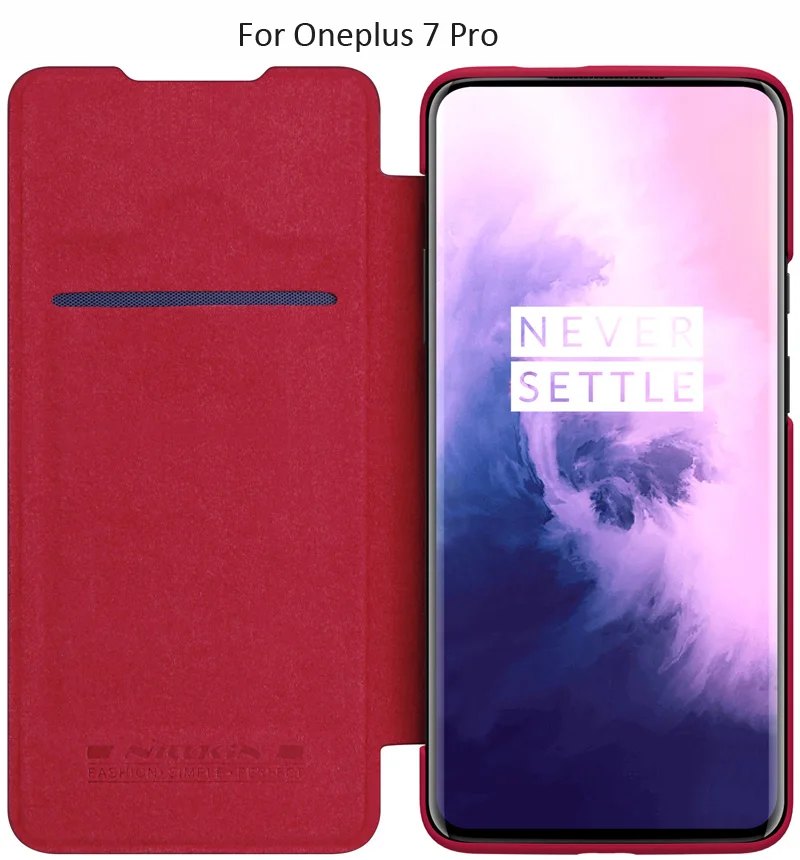 Кожаный чехол книжка Nillkin Qin для Oneplus 7 Pro|Бамперы| |