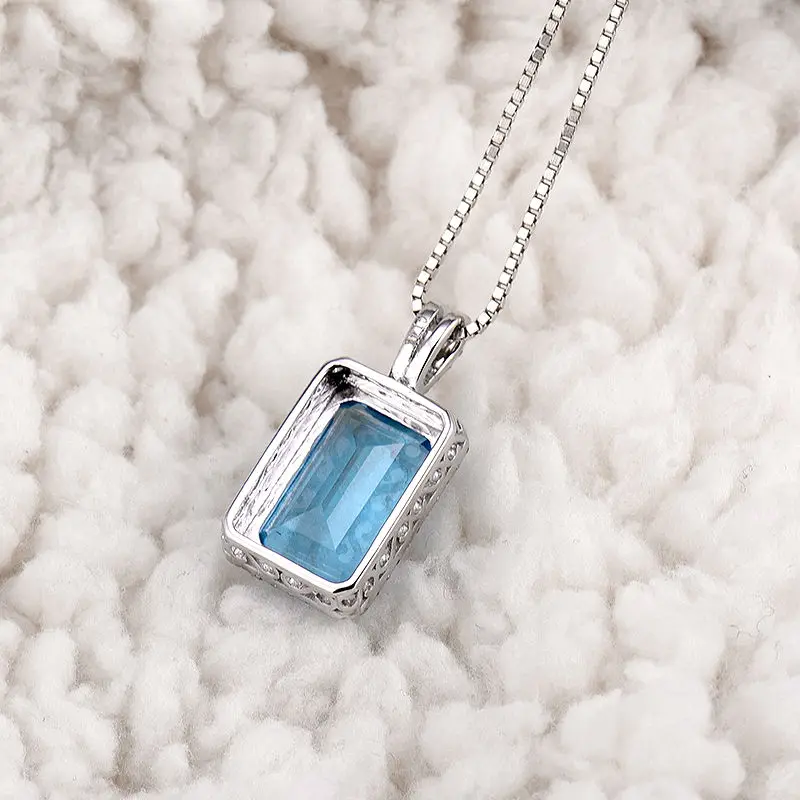 LOVERJEWELRY День Святого Валентина изумрудная огранка 8x12 мм 14кт белое золото