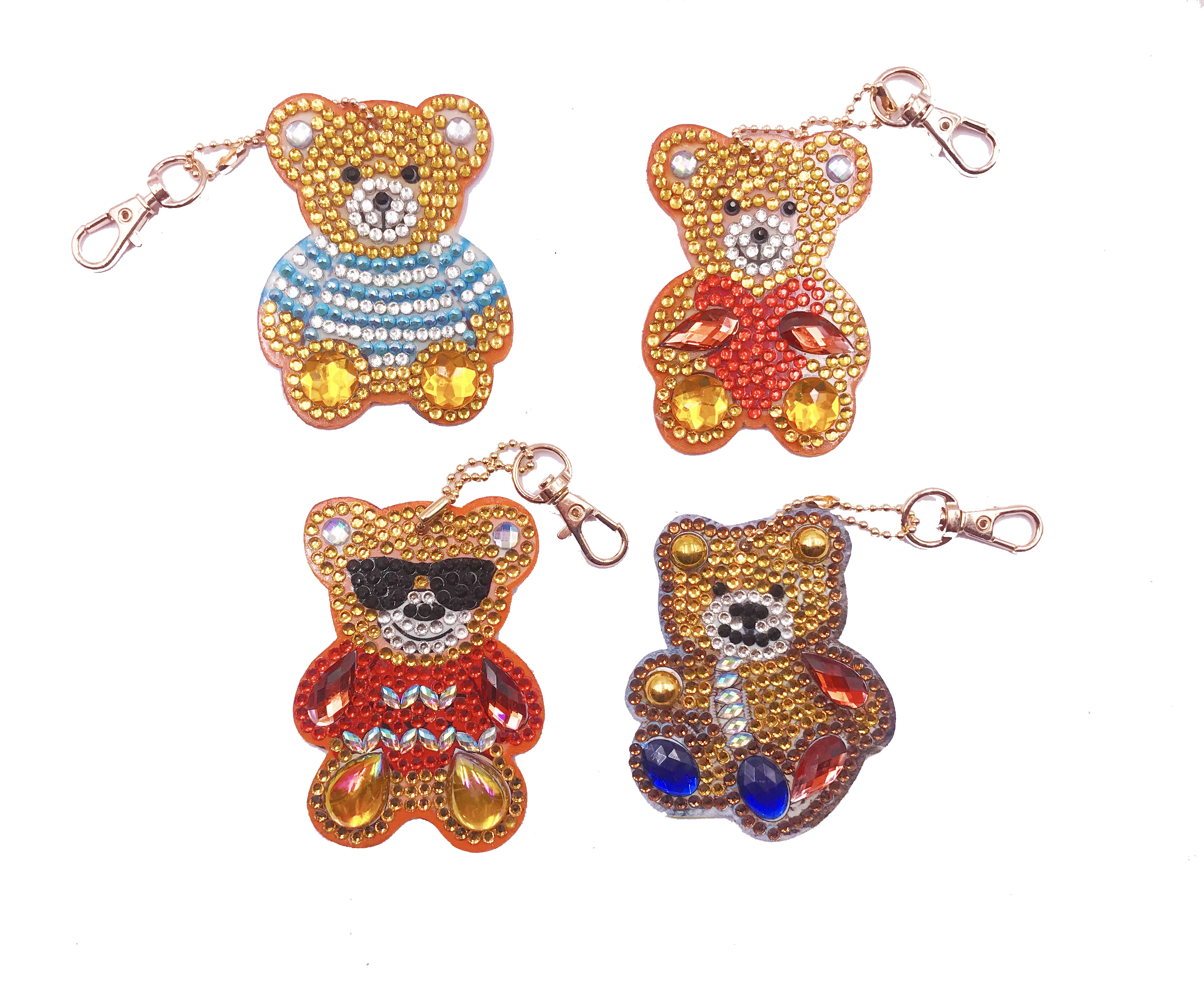 

Hot Sale Diy Bear Butterfly Heart Keychain 5d Full Custom Diamond Painting Keyrings For Woman Bag Christmas Birthday Gift DS016