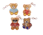 Лидер продаж, брелок для ключей сделай сам с медведем, бабочкой, сердцем, 5d полноразмерные брелки с алмазной живописью для женщин, Рождественский подарок на день рождения, DS016